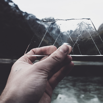 hand holding glass