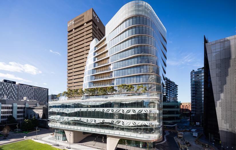 UTS Central building in foreground with UTS Tower in the background