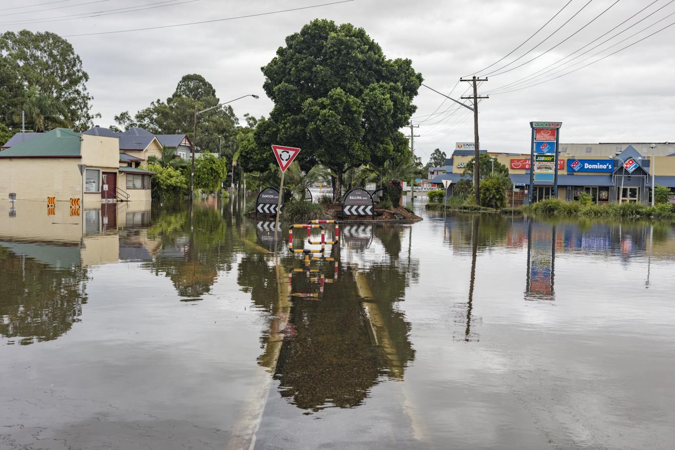 Flooding in Lismore town centre