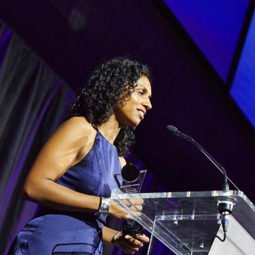 Dr Ramona Vijeyarasa receives her award