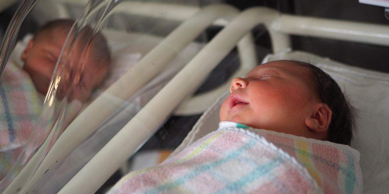 Newborn babies in hospital