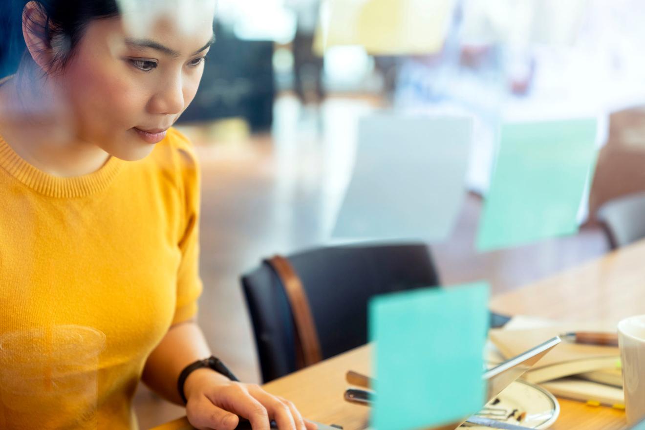 woman at desk