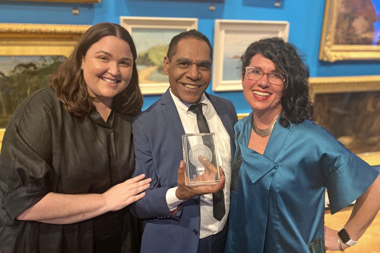 Emma Lancaster Leroy Parsons Katherine Biber accept NSW Premier's history prize