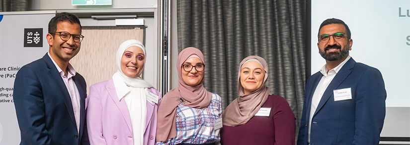 Dr Abhi Pal, Nadine El-Kabbout, Dr Rayan Saleh Moussa, Arwa Abousamra and Dr Charbel Bejjani