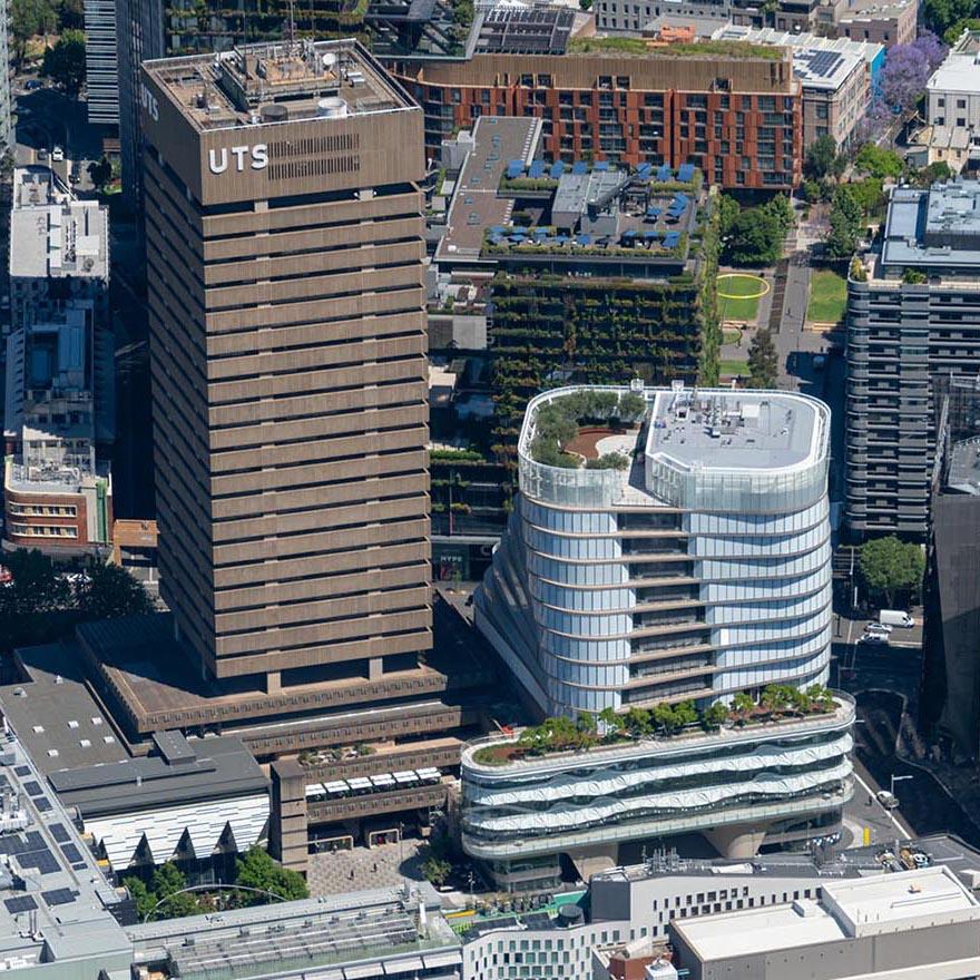 Aerial view of UTS campus