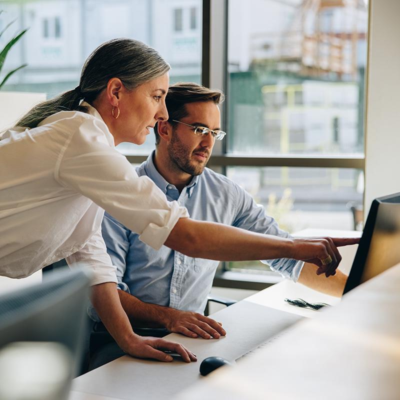 People working together in office