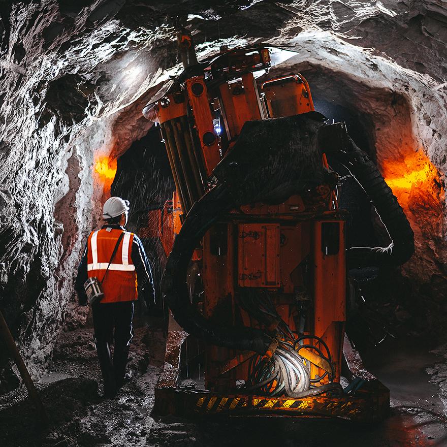 Engineer working in a tunnel