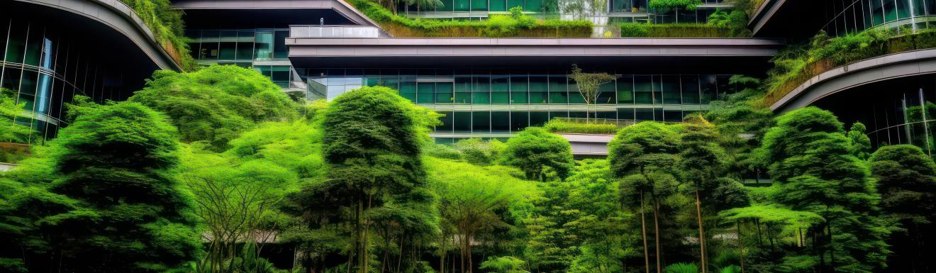 Building with plants on the exterior