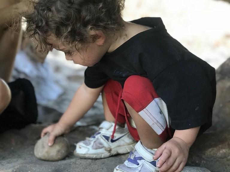 Indigenous child playing