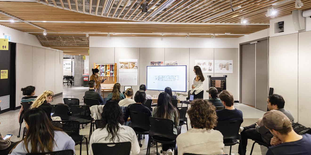 Students in architecture lecture