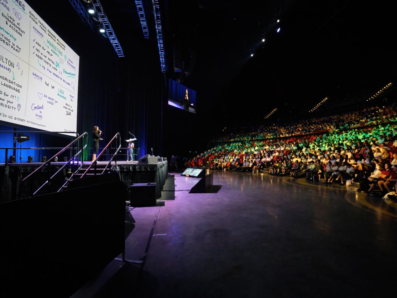 Highschool students at the 2024 UTS Startups Summit at the ICC Sydney.
