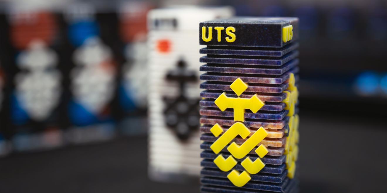 Colourful 3D printed UTS towers