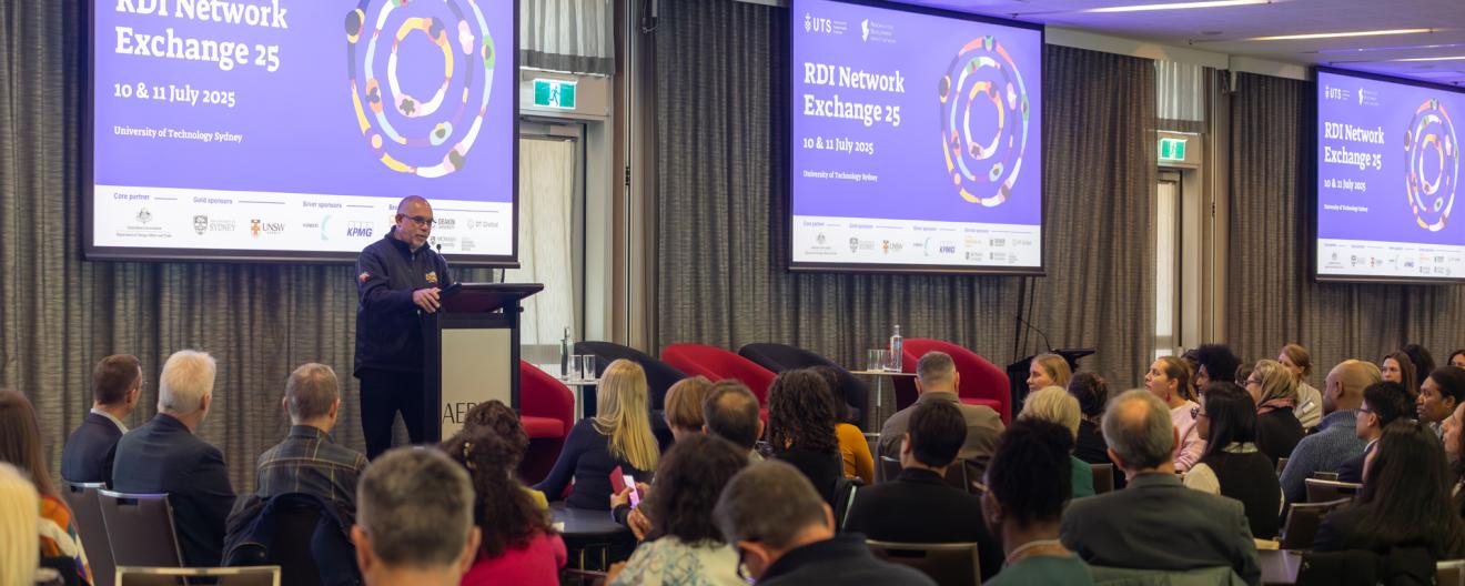 Banner image of the RDI conference