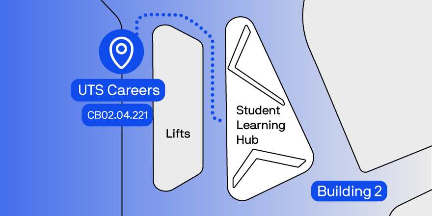 UTS Careers location map. UTS Careers, CB02.04.221.
