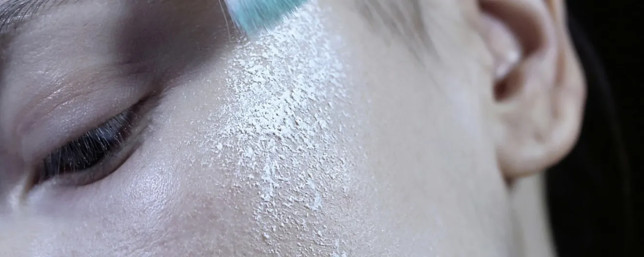 Close up of face with makeup