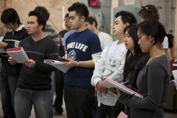 Engineering students at a lecture