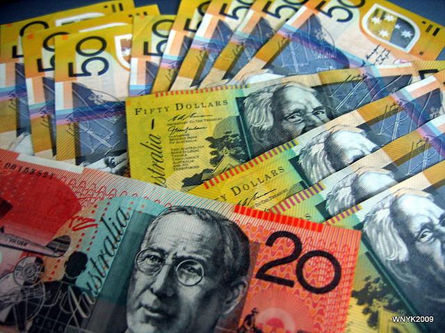 A pile of Australian dollars A pile of Australian dollars