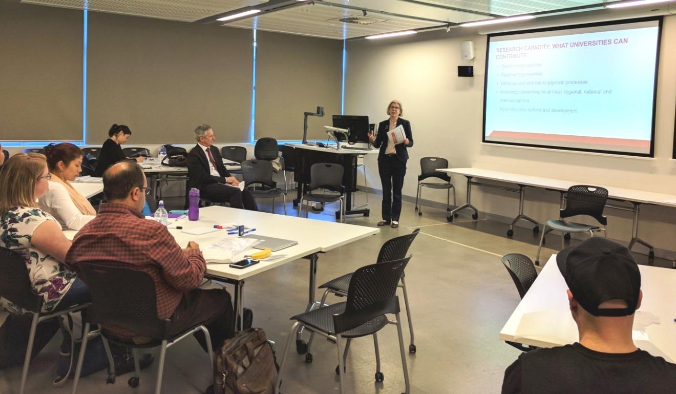 Distinguished Professor Elizabeth Sullivan presents at workshop