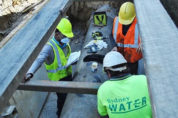 UTS and Sydney Water personnel during field trials ©UTS