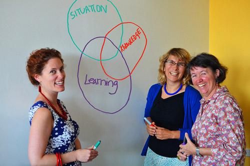 Author Dr Dana Cordell with editors Dr Dena Fam and Prof. Cynthia Mitchell