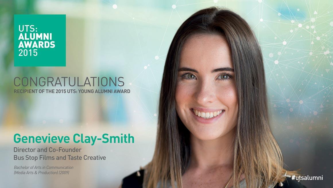 Genevieve Clay-Smith, winner of the 2015 UTS: Young Alumni Award