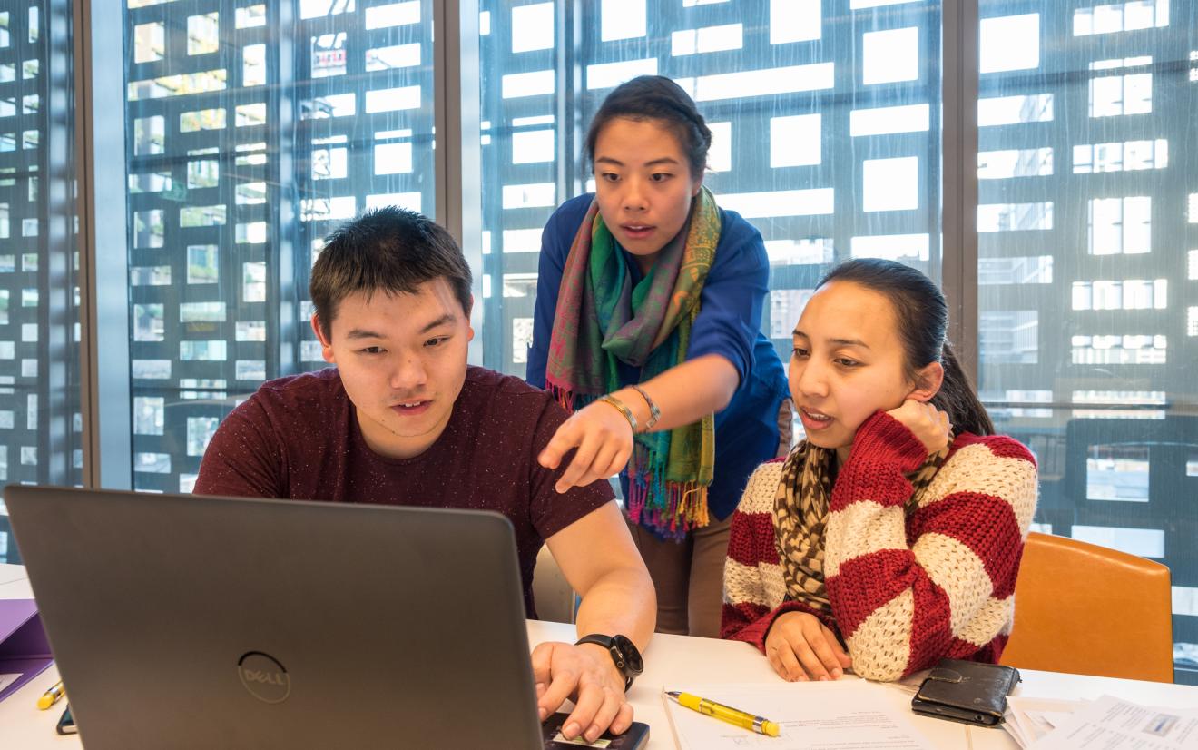 students at computer