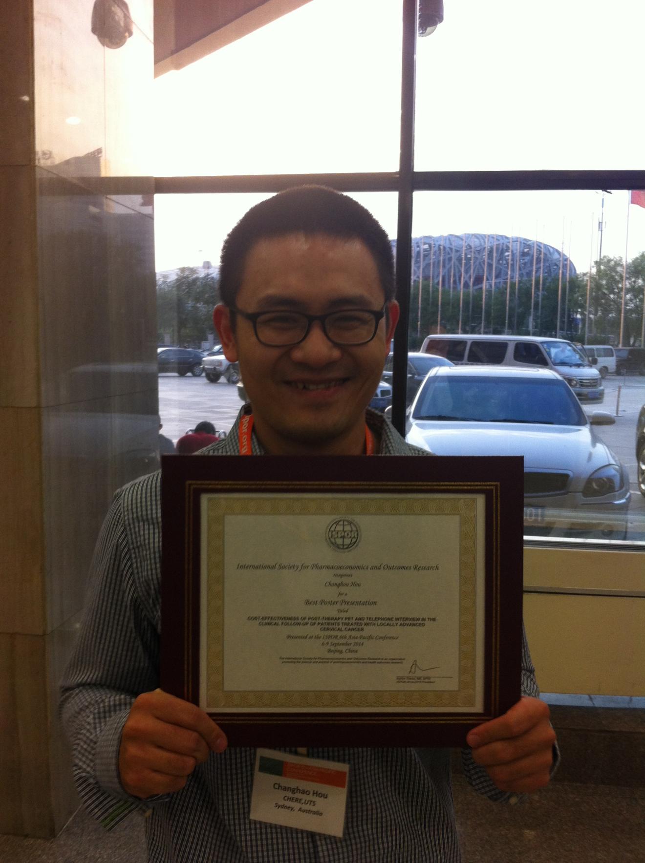 Changhao Hou wins ISPOR prize