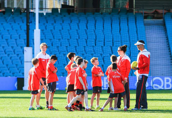 Senior day experience, QBE Sydney Swans with Health graduate Maddie Head