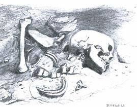 Drawing of skeleton