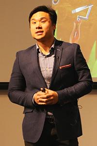 Michael Widjaja presenting