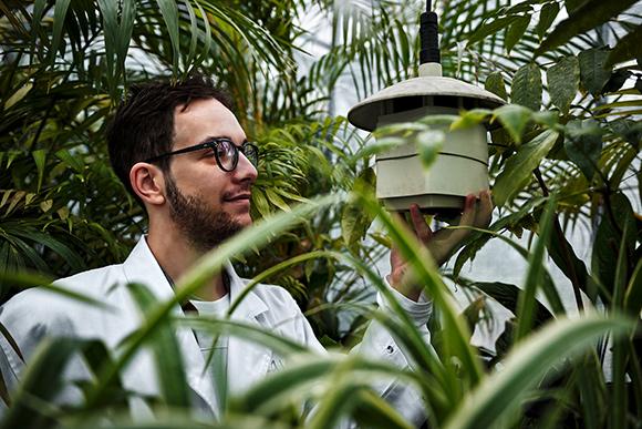 Michael Zavattaro working in lab