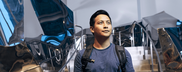 Male postgraduate student on the UTS Ultimo campus