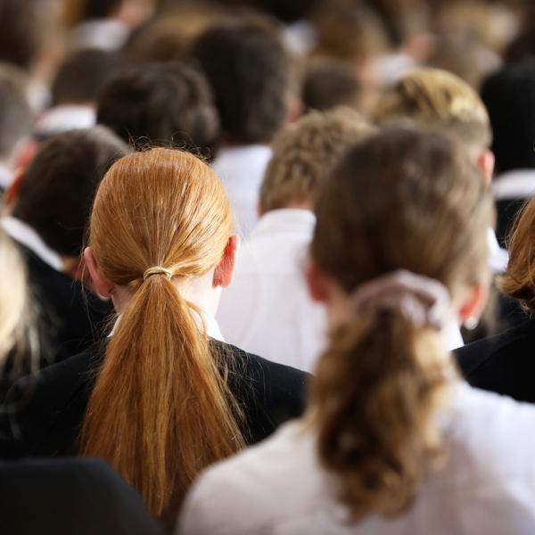 Back of head of school girls