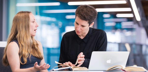 Australian Centre for Public History staff reading and working