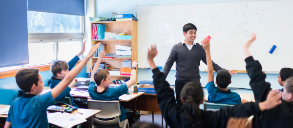 Student in classroom setting