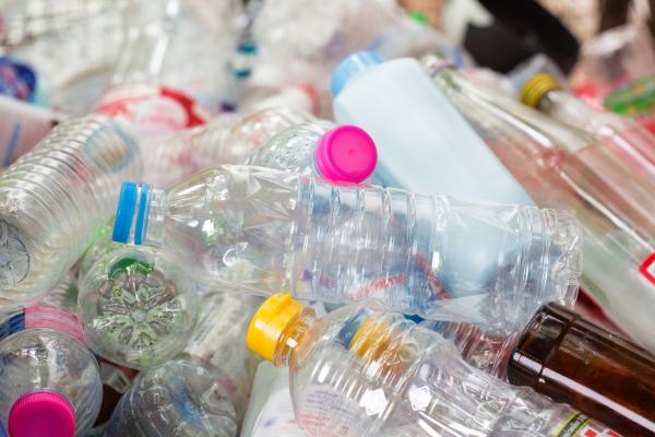 A pile of plastic bottles