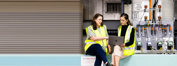 Rachel Watson and Alexandra Butler working in Central Park water recycling area