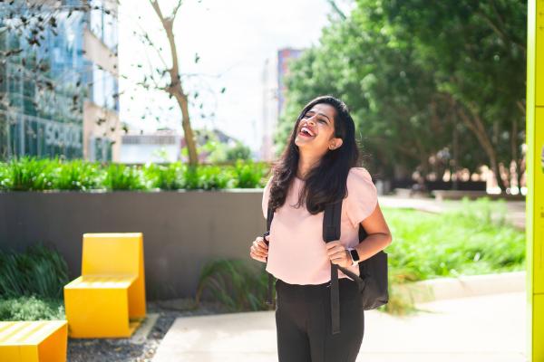 International Students Smiling on UTS campus