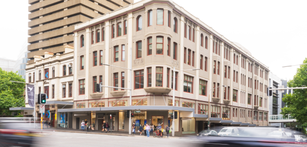 UTS Startups Central space viewed from the intersection of Harris St and Broadway