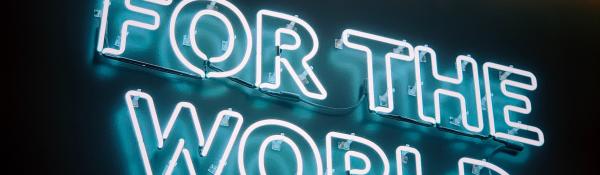 for the world neon letters