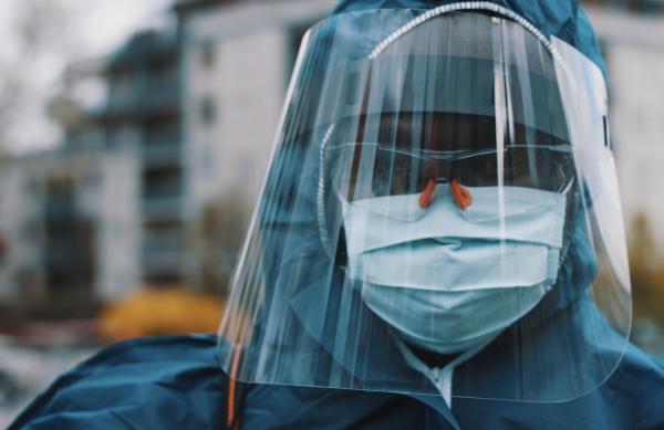 Health worker wearing PPE