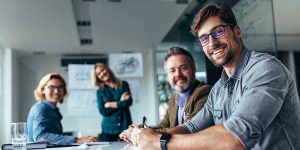 People having a meeting