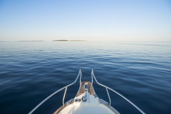 View of the horizon from a boat