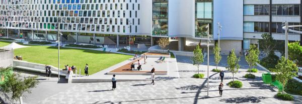 UTS campus and Alumni Green seen from above