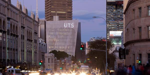 Engineering and IT Building at UTS and Broadway, as seen from Victoria Park