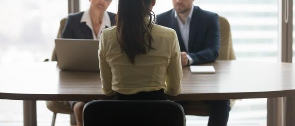 Picture of two interviewers with a candidate