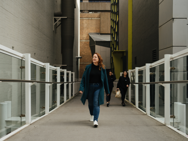 UTS staff member Alex Connor walking.