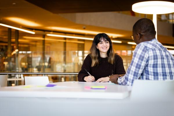 two students collaborating