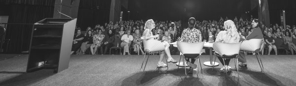 Four panellists at International Women's Day event