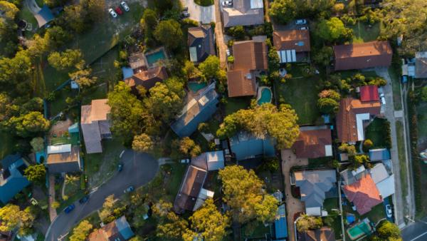 Sydney Housing from aerial view